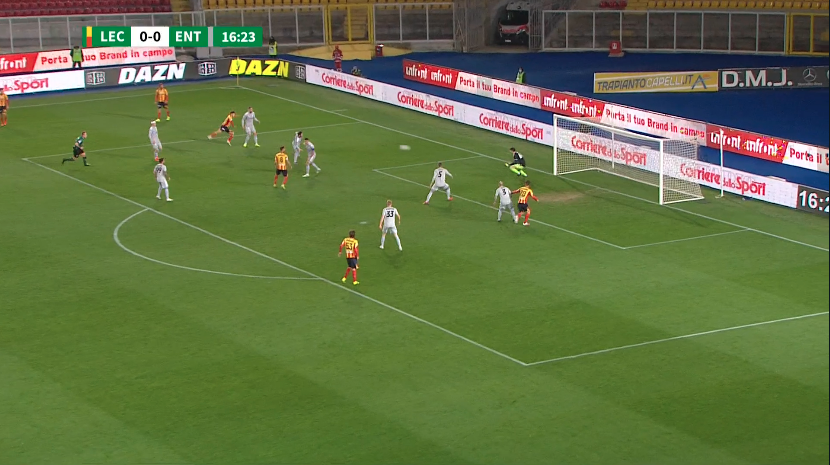 Lecce Entella 0-0 video gol highlights sintesi media voti pagelle Rodriguez tiro