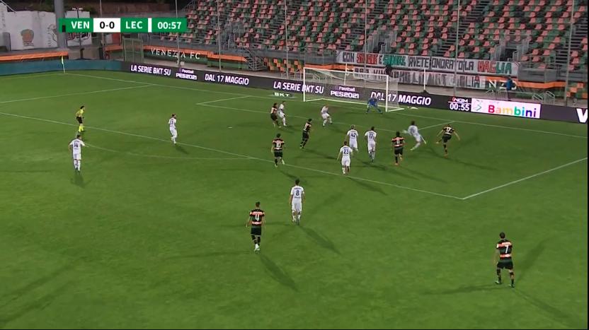 Venezia Lecce 1-0 video gol highlights sintesi playoff voti pagelle Johnsen Gabriel
