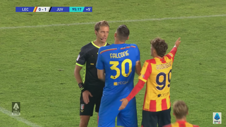 Lecce Juventus 0-1 Fagioli sintesi media voti pagelle stampa 2022 Falcone Rodriguez proteste arbitro