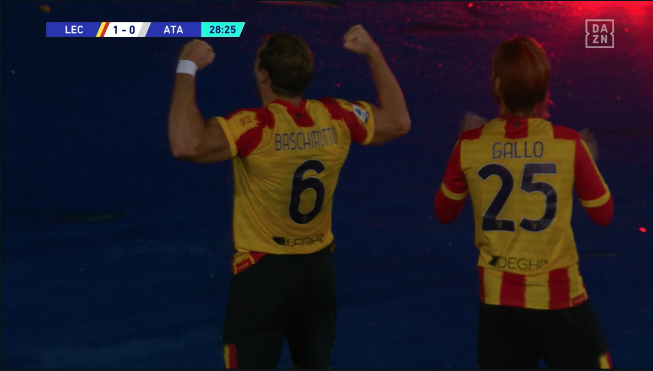 Lecce Atalanta 2-1 Baschirotto Di Francesco Zapata sintesi media pagelle Baschirotto Gallo