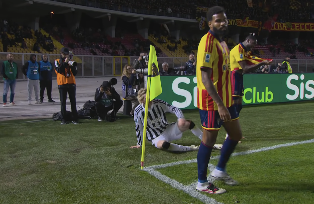 lecce juventus 0-2 gaspar mckennie douglasluiz geubbels siebert seriea pagelledefinitive